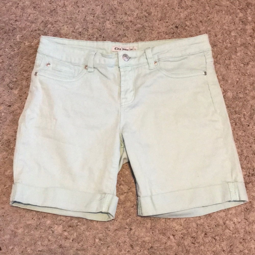 Teal blue shorts